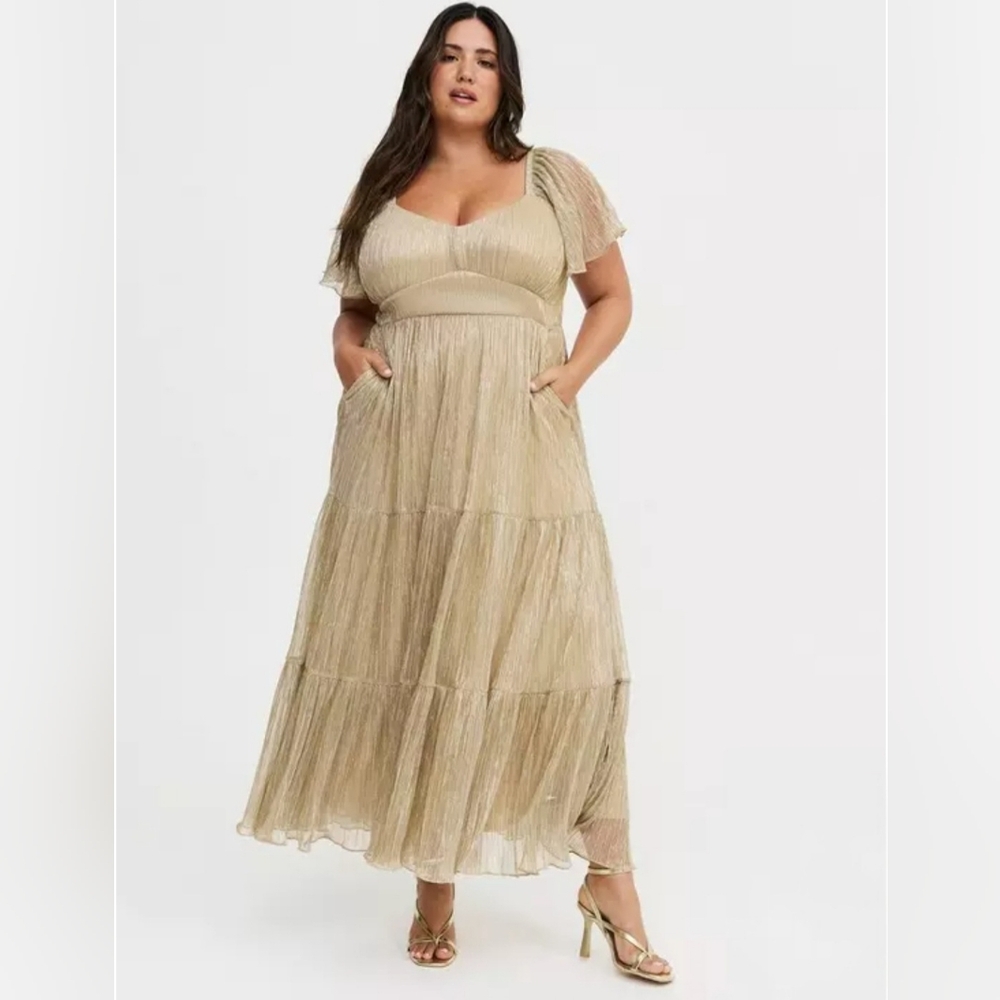 Torrid Gold Maxi Dress